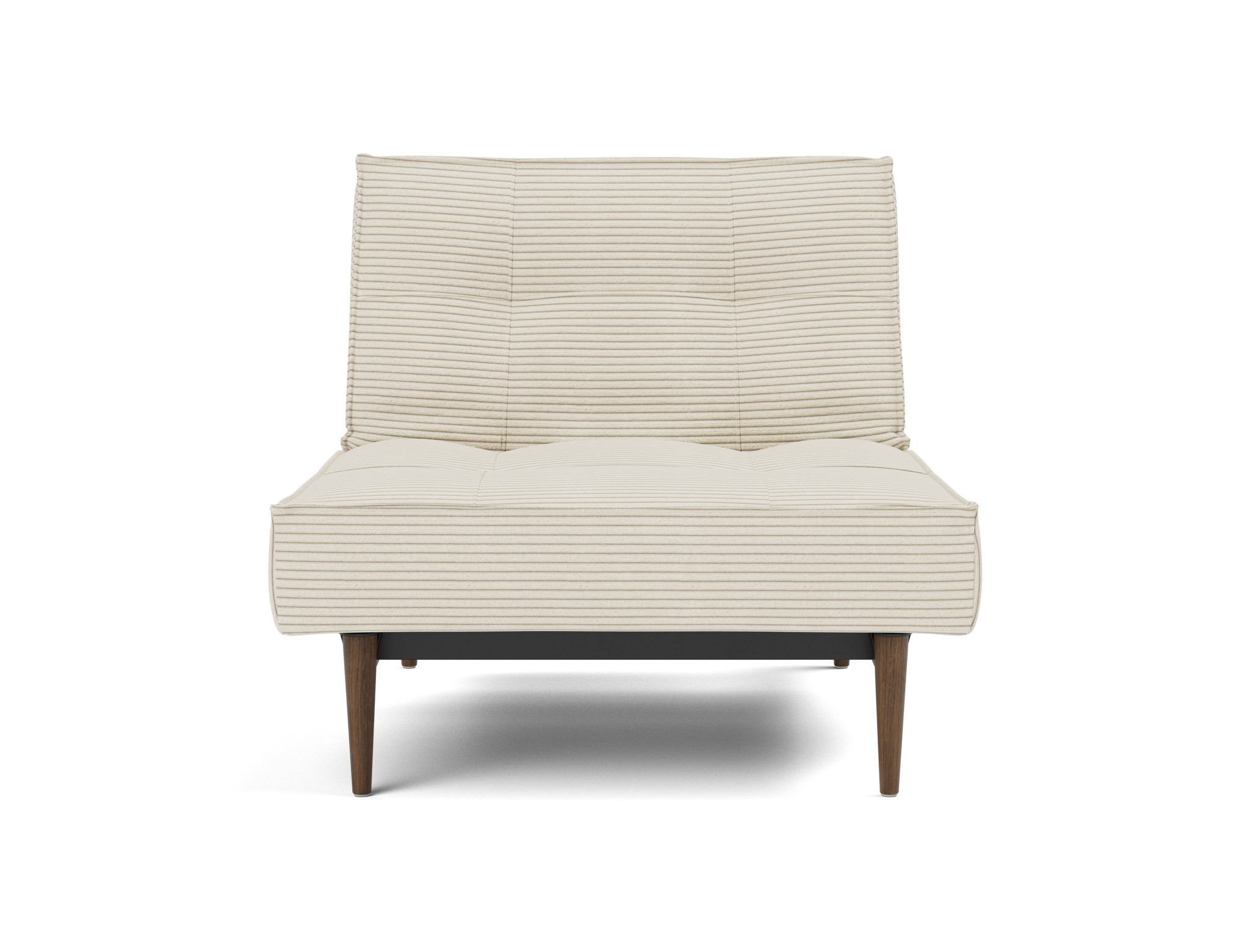 Sessel Splitback Kord Corduroy 594-Ivory Beine Styletto Eiche dunkel