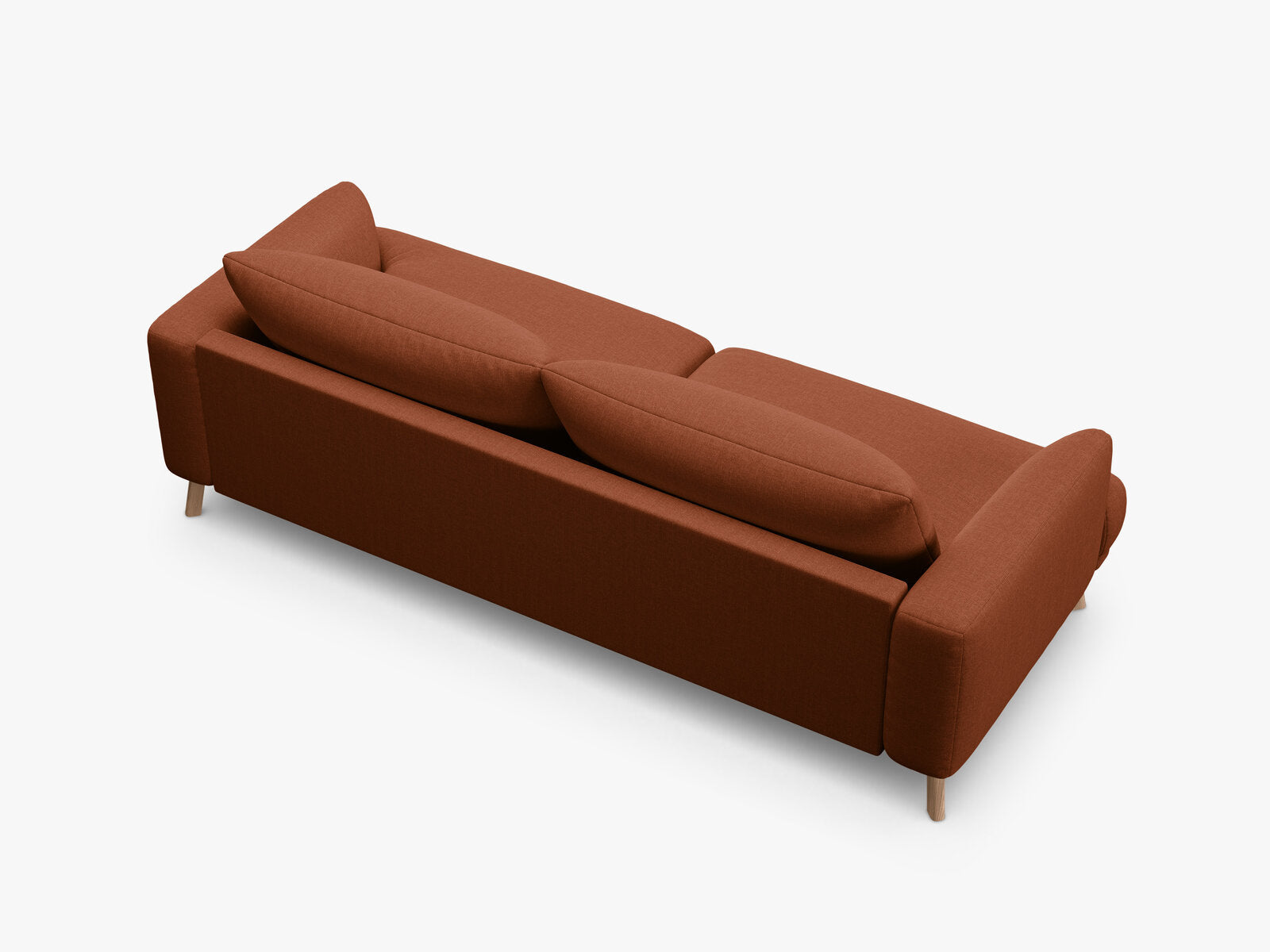 Micadoni Sofa Naomi 3-Sitzer Strukturierter Stoff Liberty Ziegel
