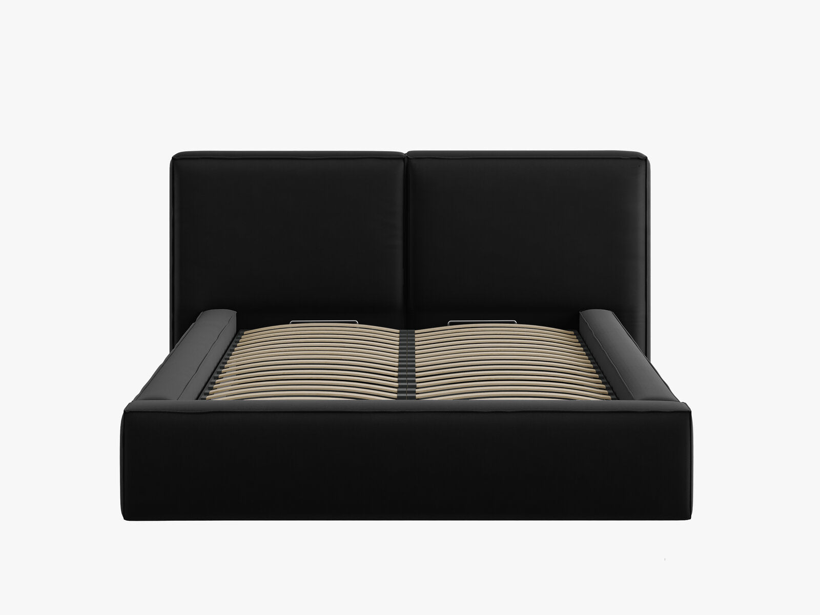 Micadoni Bett Jodie Samt Bluvel Schwarz 140x200