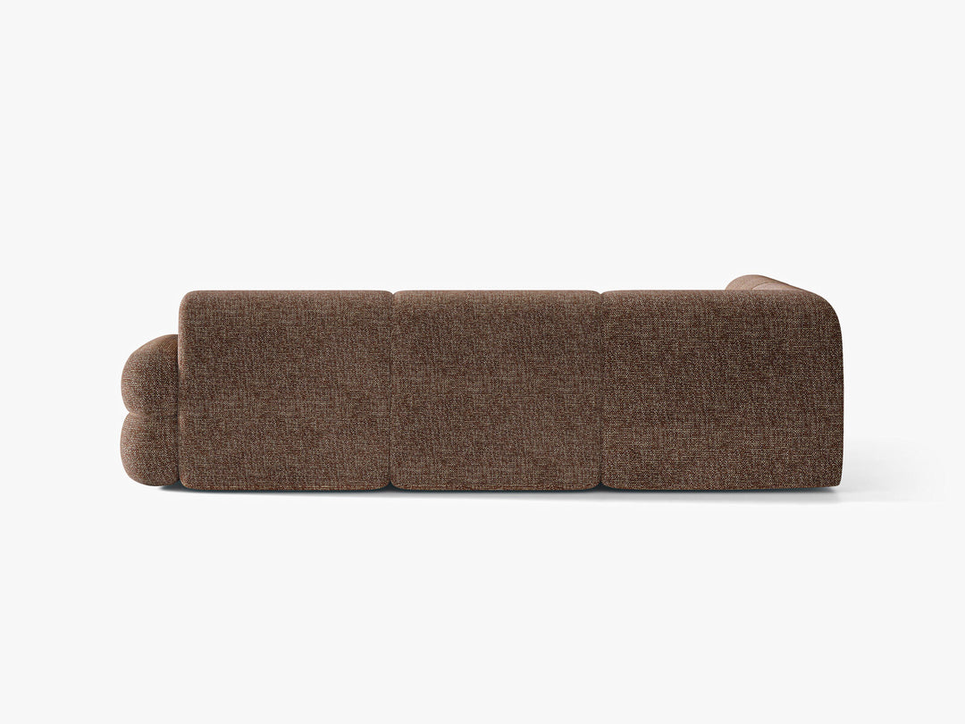 Micadoni Neo Ecksofa 5-Sitzer Rechts Chenille Silencio Braun