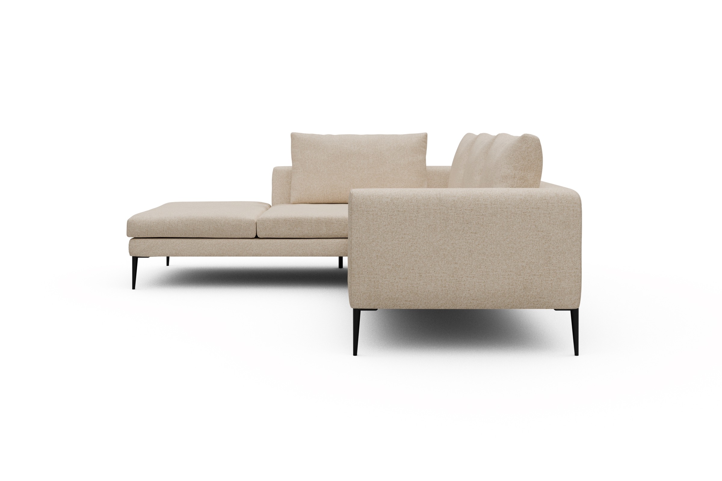 Ecksofa Paul Relax-Ecke links mit 2-Sitzer Casone-Natural-Beige