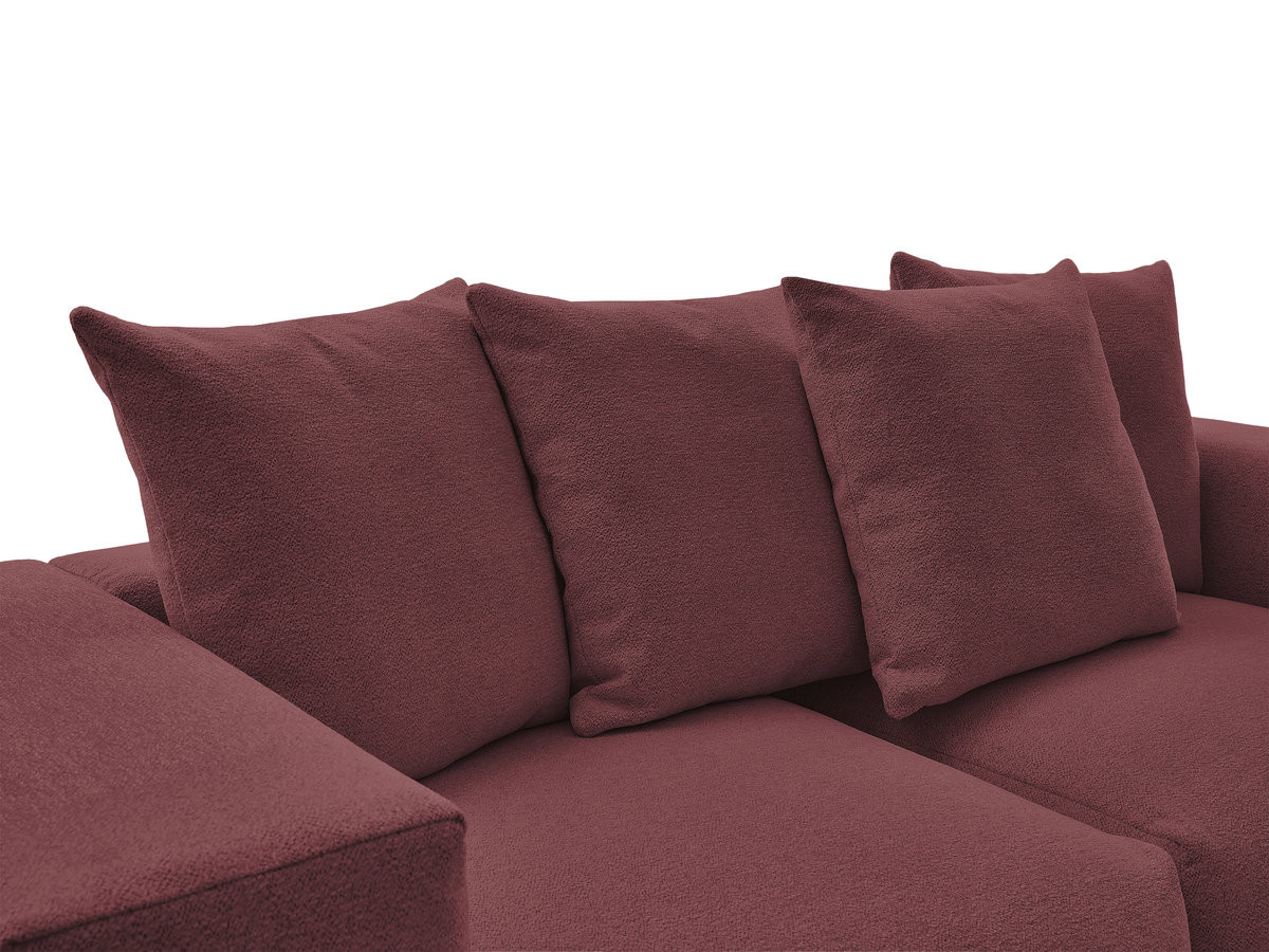 Bobochic Voltaire Sofa 3-Sitzer 248 × 100 cm Melange-Stoff Rot