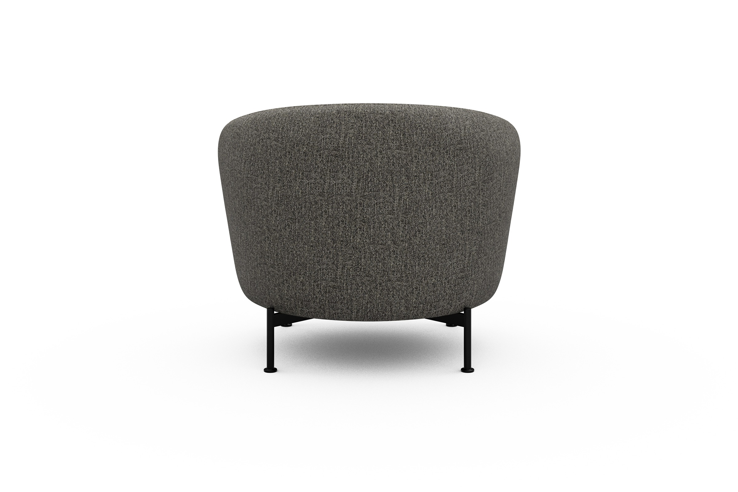 Sessel Ronda X-Metallgestell Schwarz Carreno-Sepie-Brown