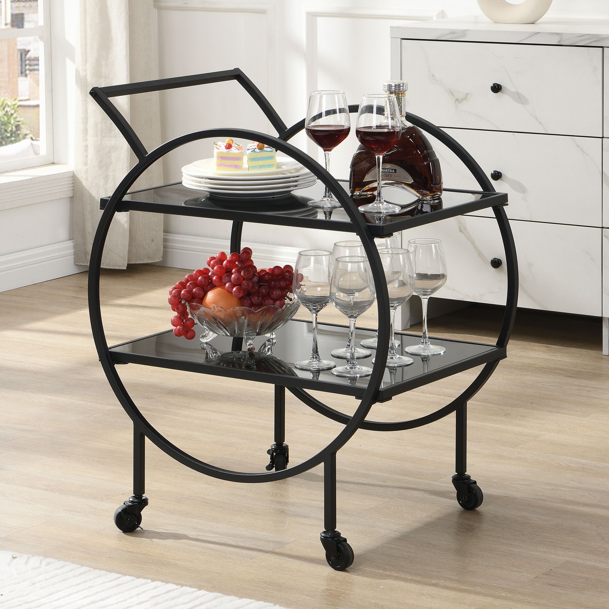 Servierwagen Naustdal Metall Schwarz 45 × 46 × 83 cm