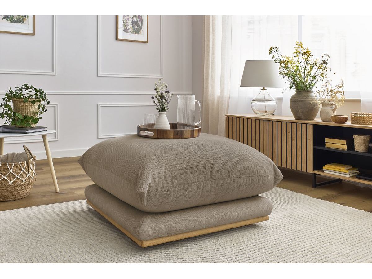 Bobochic Ernest Pouf Stoff Taupe