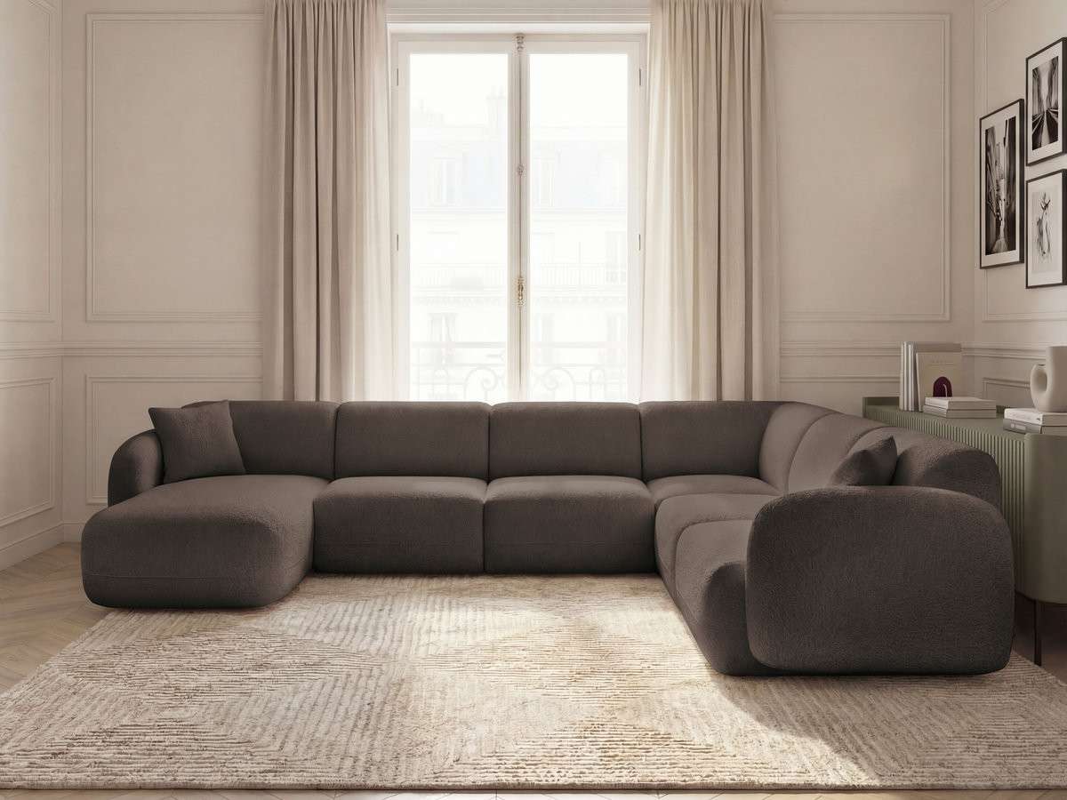 Bobochic Anda Wohnlandschaft Chenille Braun Ecke rechts