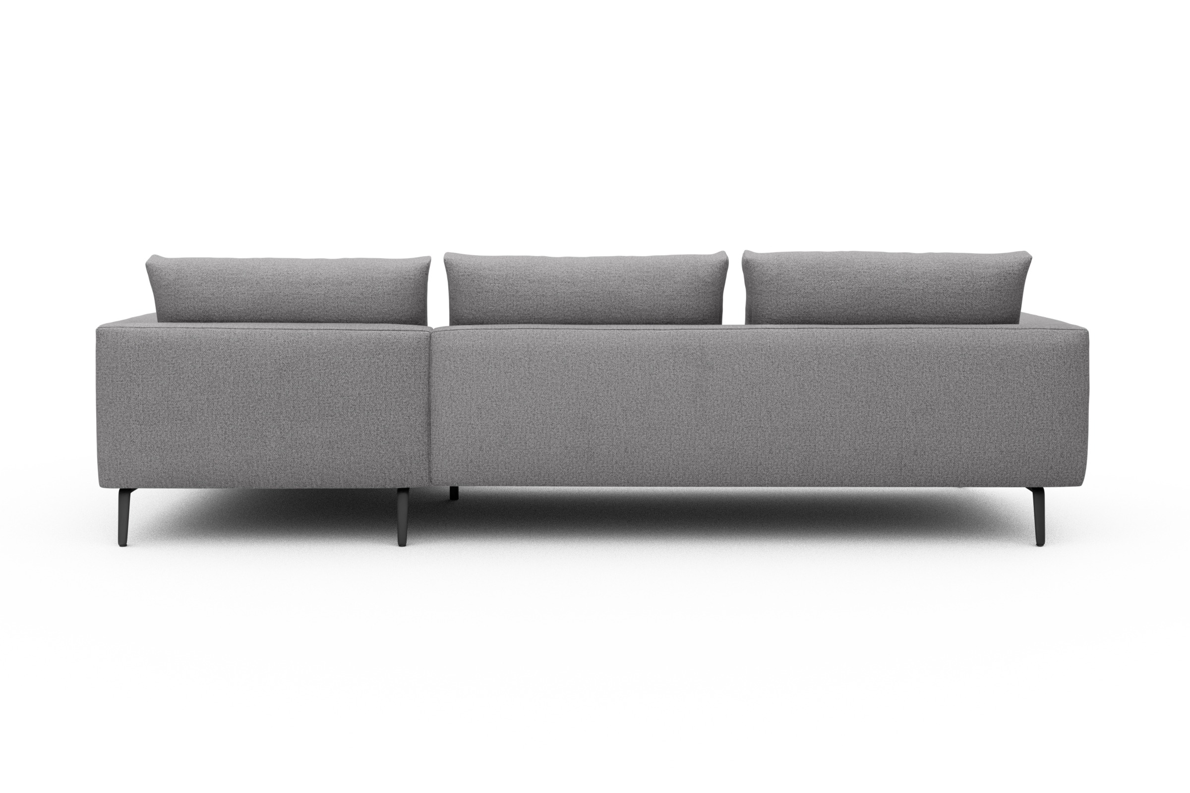 Ecksofa Karl Chaiselongue rechts mit 2,5-Sitzer Sama-Grey