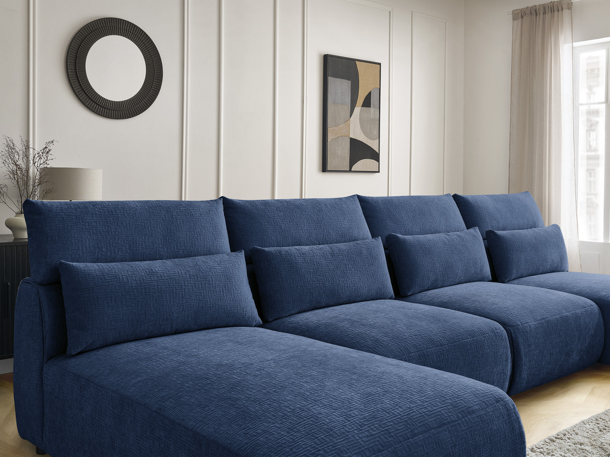 Bobochic Jana Wohnlandschaft Strukturstoff Dunkelblau