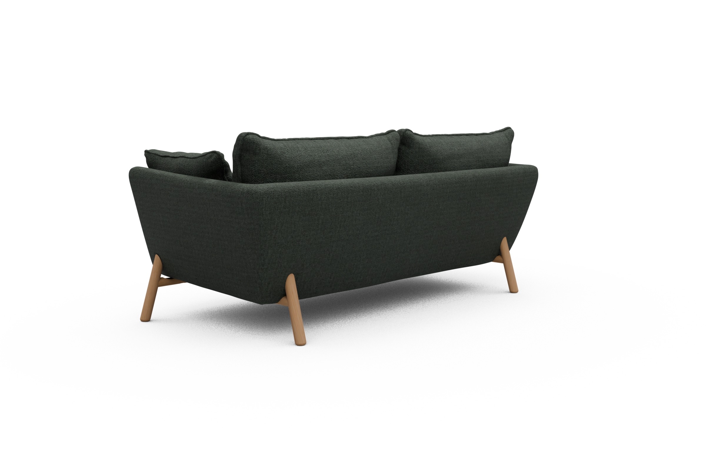 Sofa Emil PREMIUM 2-Sitzer Beinfarbe Eiche Natur Aivi-Pine-Green