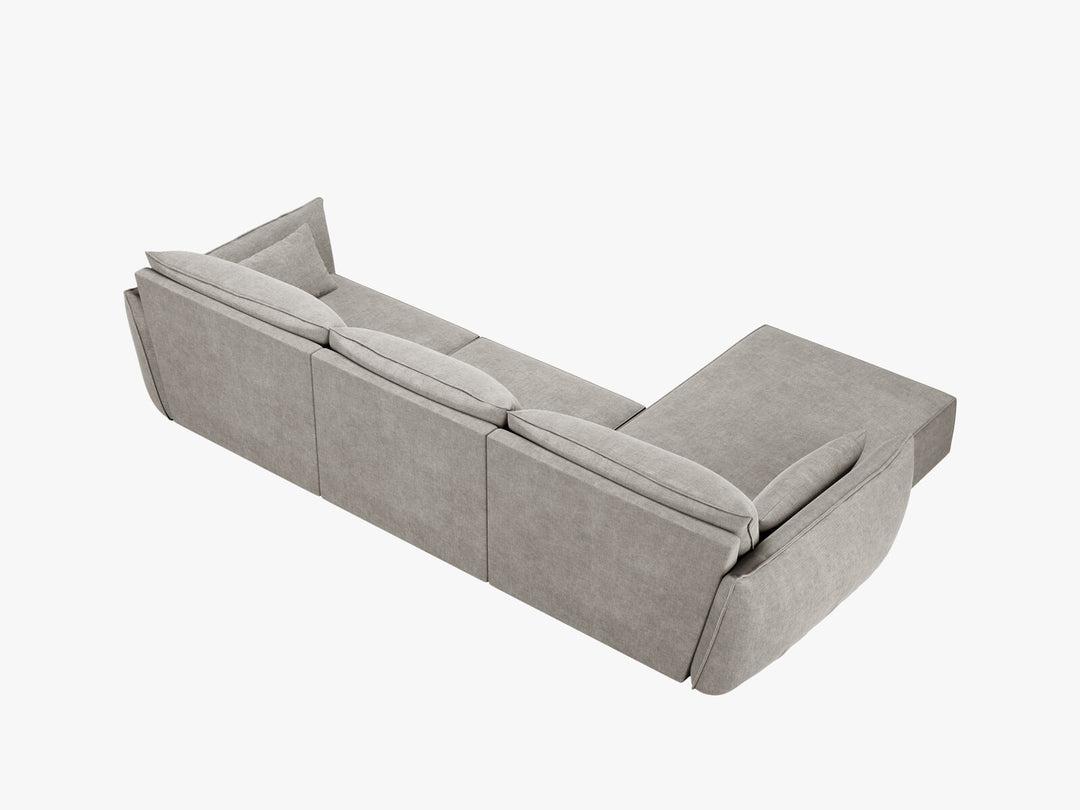 Micadoni Ecksofa Kaelle 4-Sitzer Links Chenille Over The Horizon Hellgrau