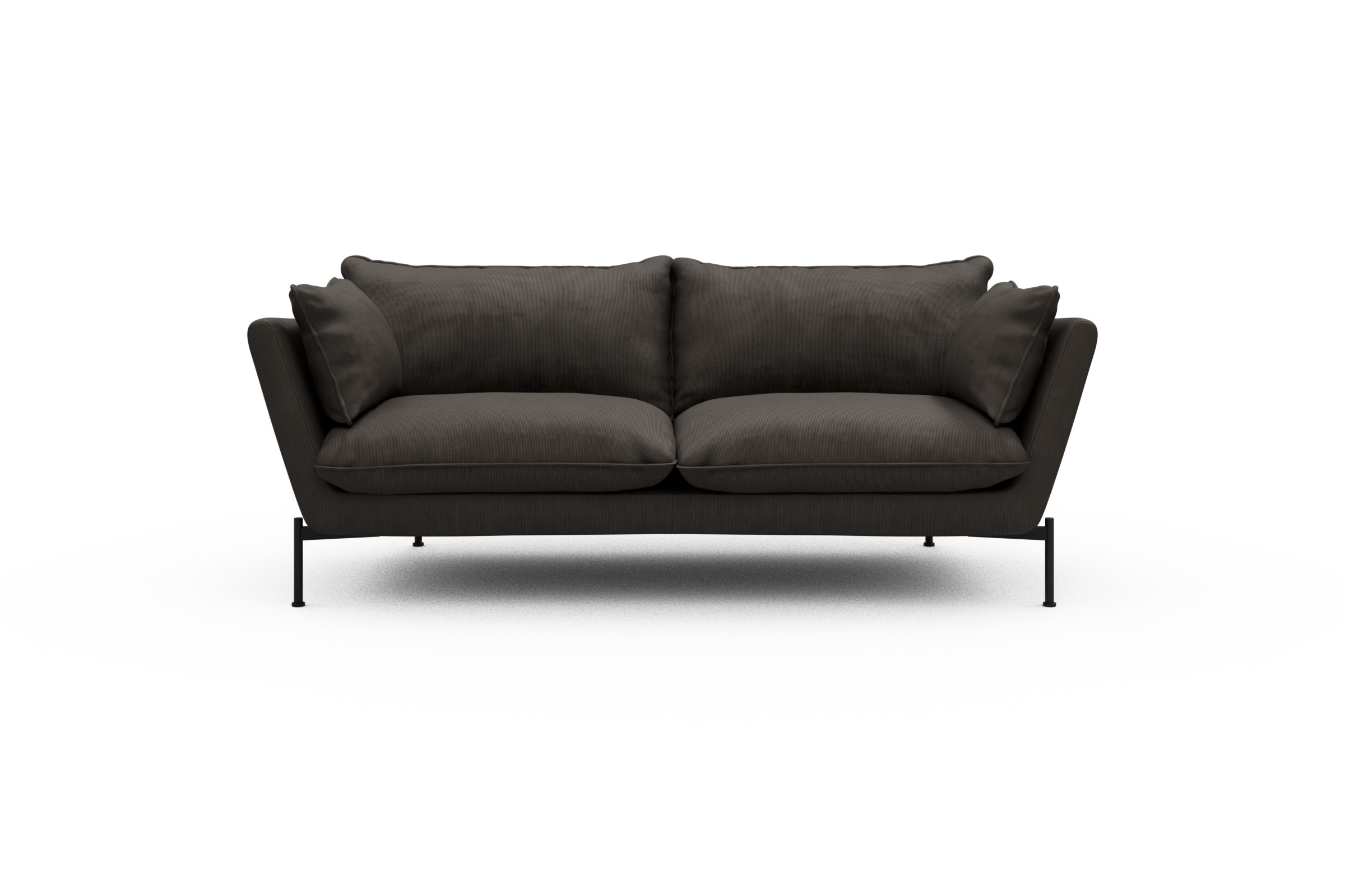 Skandi Home Sofa Anton PREMIUM 2-Sitzer Cordufine-Taupe moebelfaktor