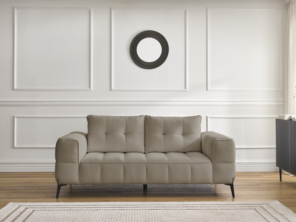 Bobochic Anis Sofa 2-Sitzer Strukturstoff Taupe