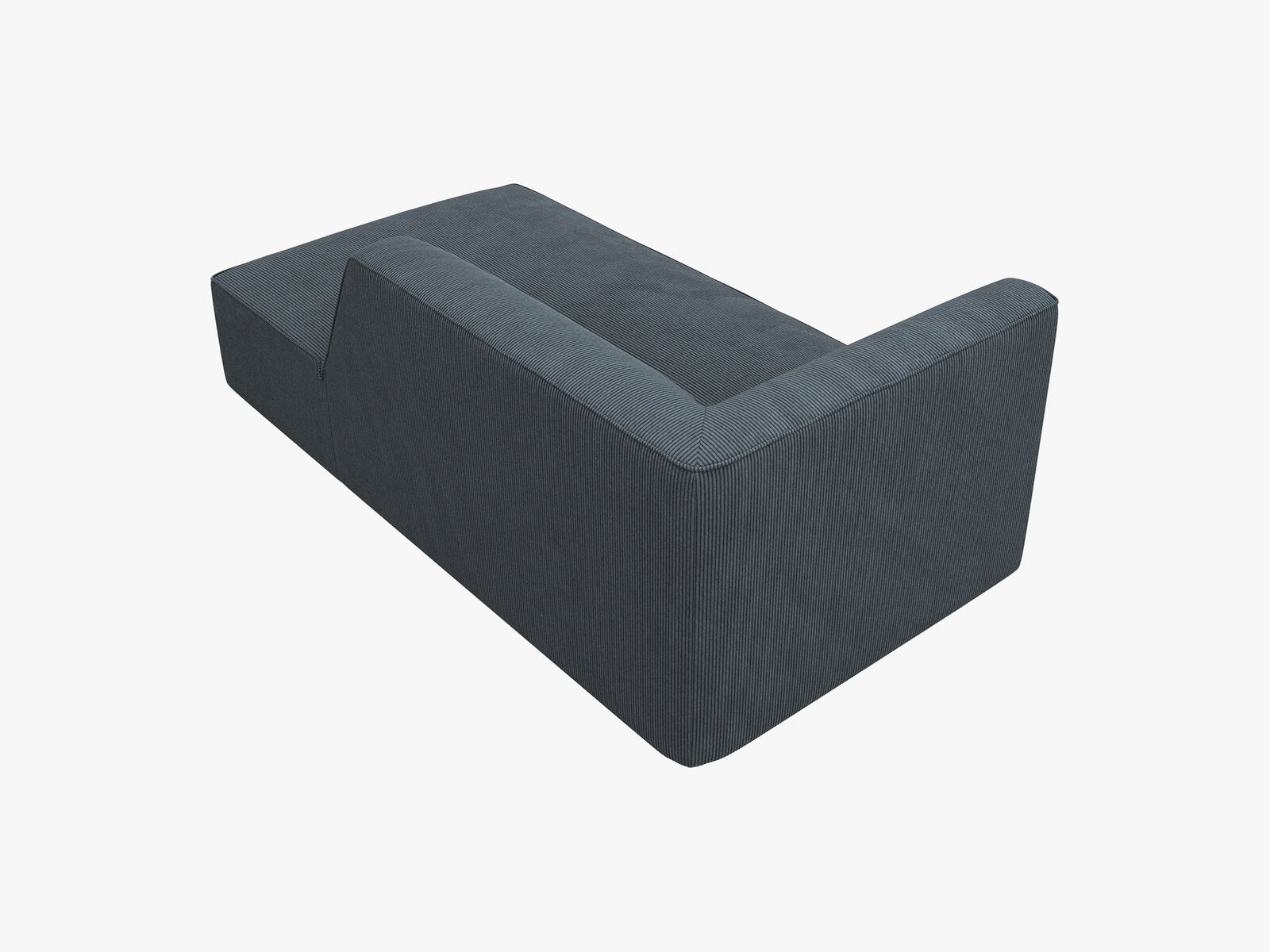 Micadoni Recamiere Ruby 1-Sitzer Rechts Kord Scala Blau