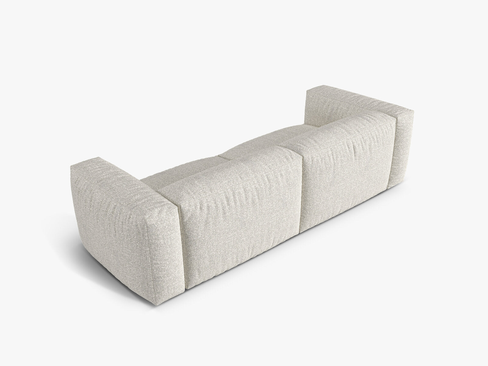 Micadoni Sofa Martina 3-Sitzer Boucle Monet Grau Beige Melange
