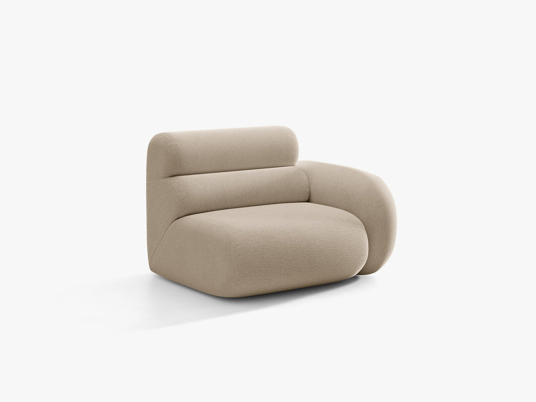 Micadoni Neo Sofamodul Rechts Boucle Baloo Beige