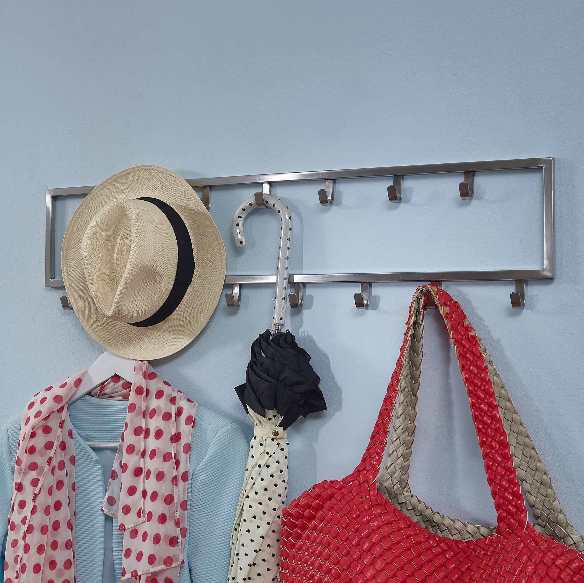 Wandgarderobe Freysnes Metall Silber 80 × 4 × 20 cm