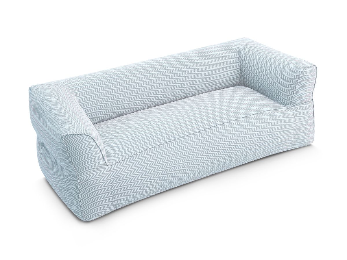 Bobochic Nour Gartensofa 3-Sitzer Stoff Hellblau