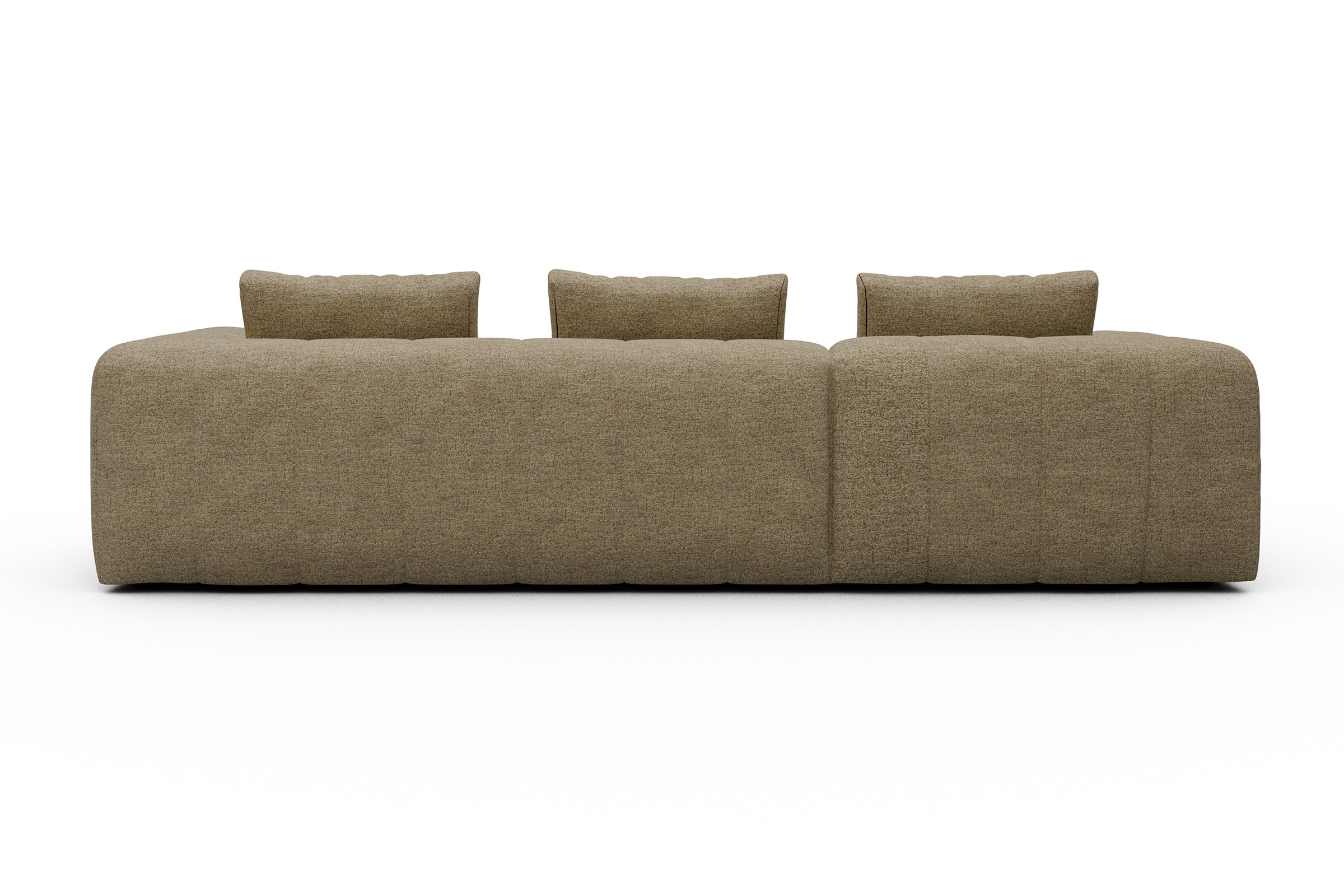 Ecksofa Hugo 2,5-Sitzer Armlehne rechts mit Chaiselongue Carreno-Silician-Yellow