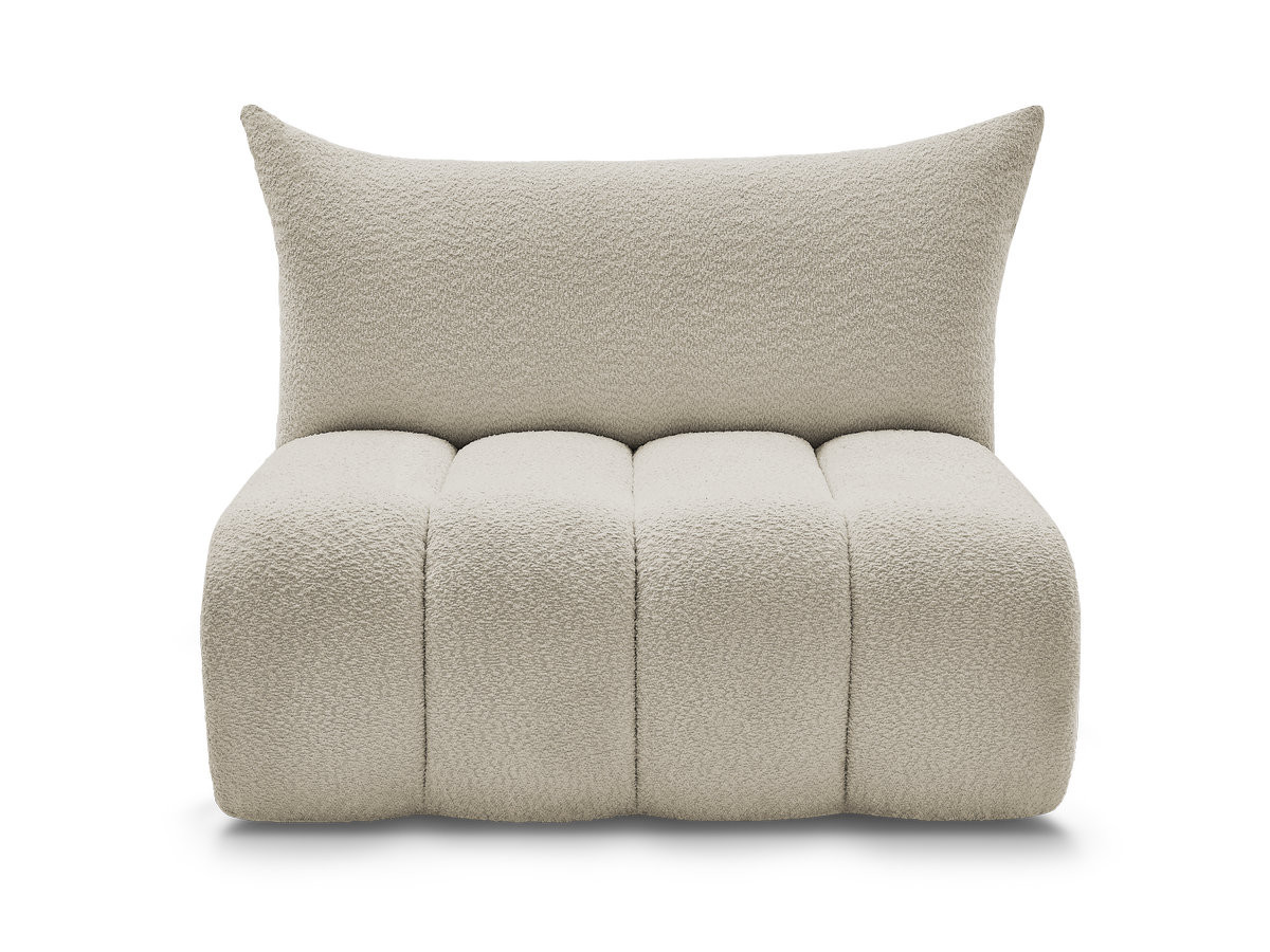 Bobochic Azra Sofamodul 2-Sitzer 120 × 112 cm Bouclé-Stoff Beige