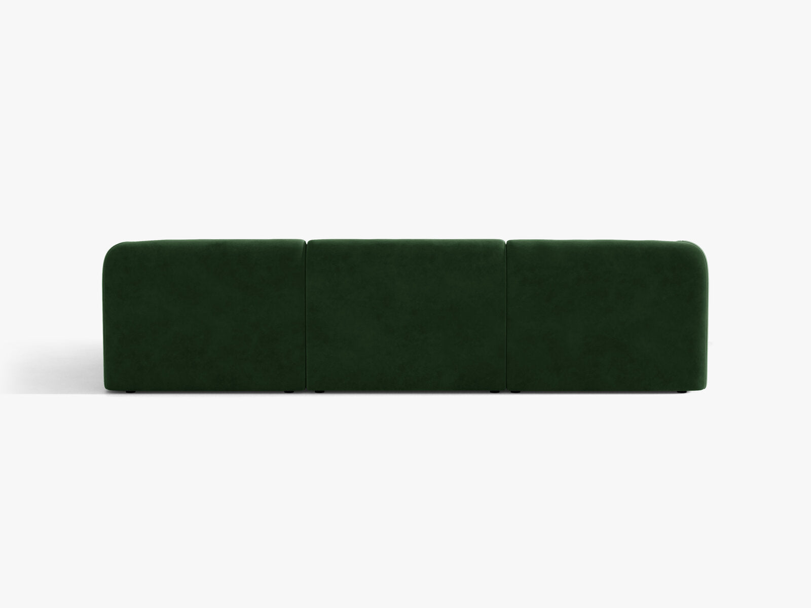 Micadoni Ecksofa Miley 4-Sitzer Rechts Samt Venus Flaschengrün