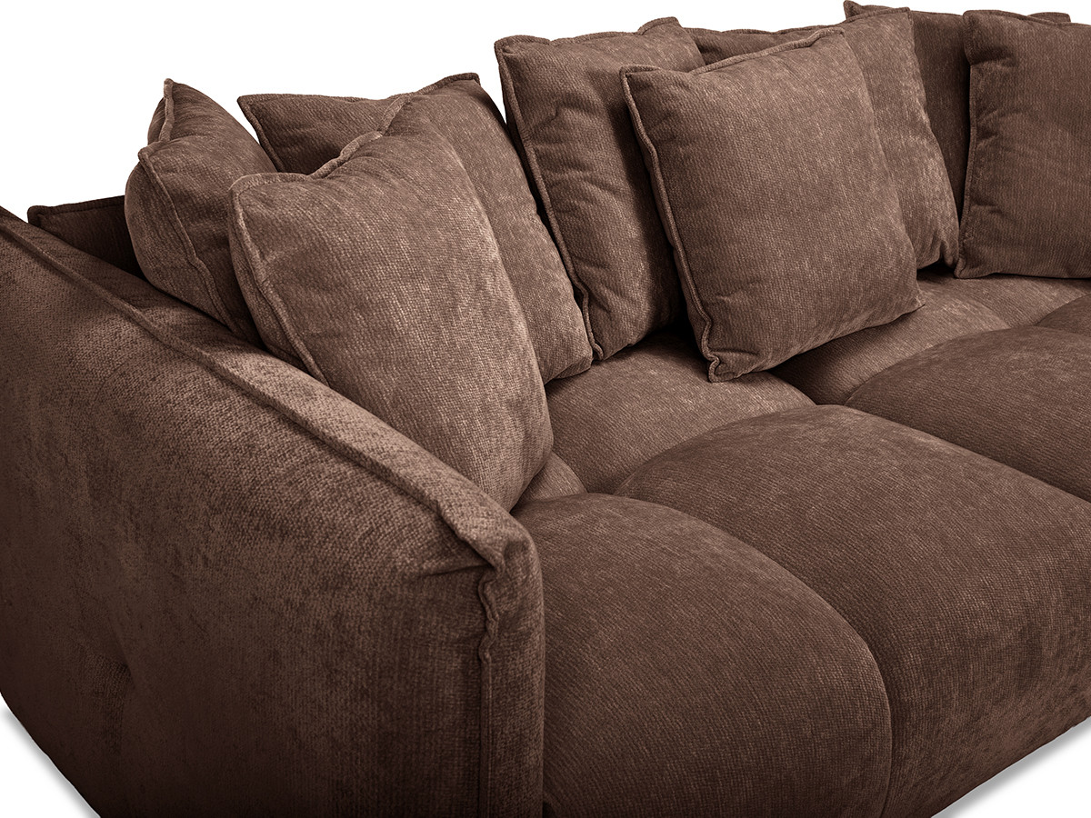 Bobochic Harlem Sofa 3-Sitzer Stoff Braun