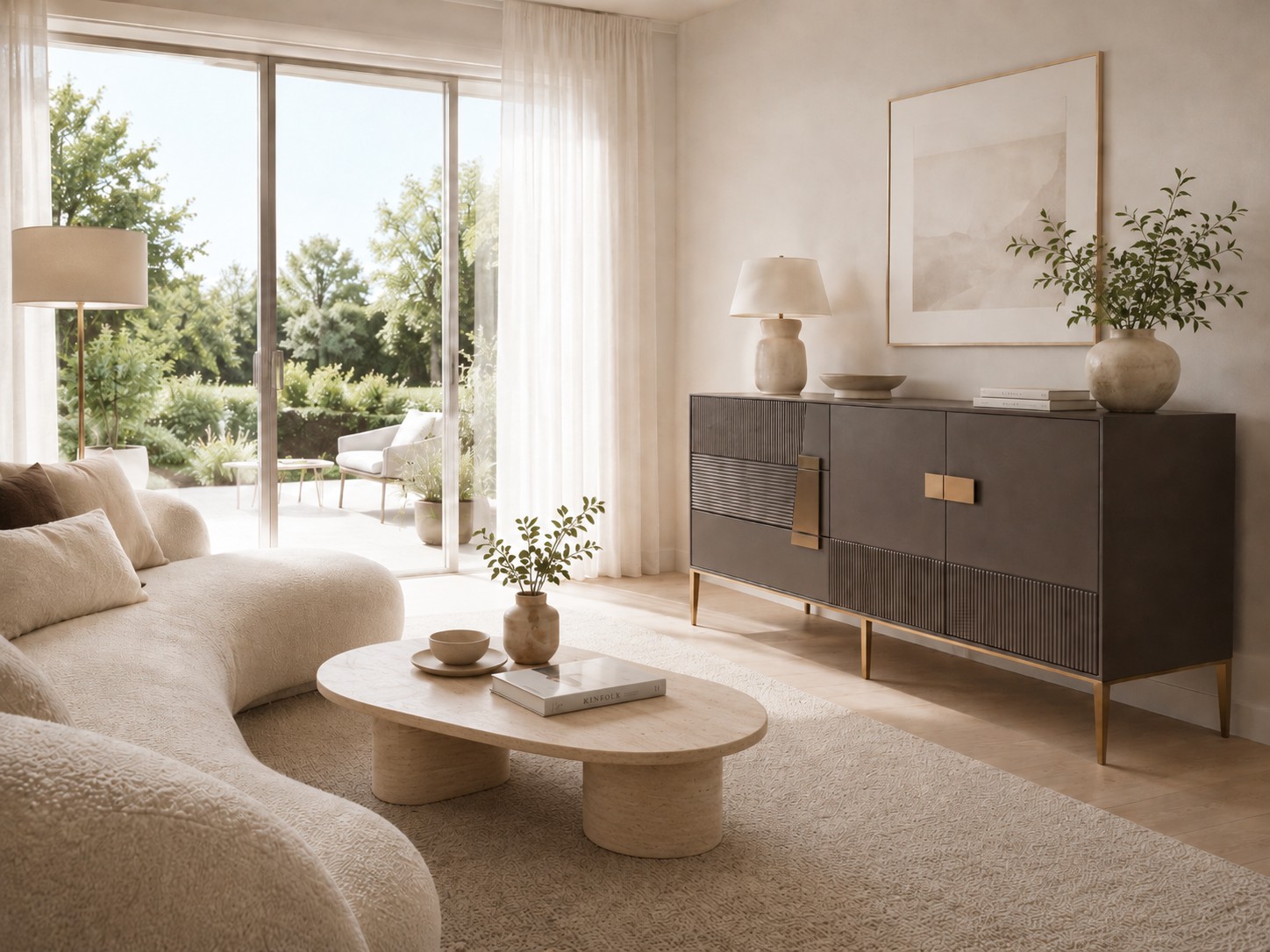 Livin Hill Sideboard Stilig 160 cm Dunkelgraphit