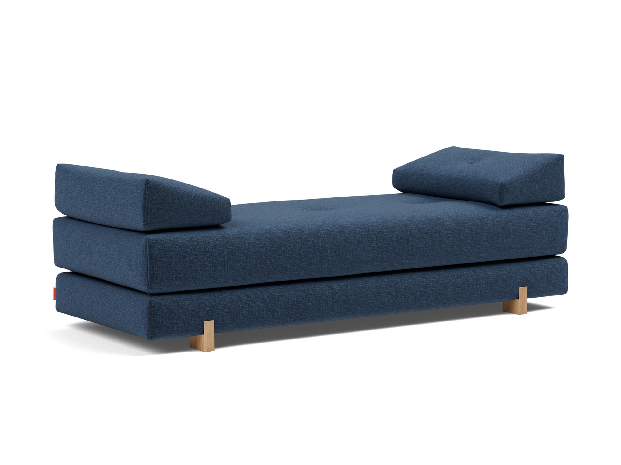 Tagesbett Sigmund Chenille Esina 414-Indigo-Blue Beine Drip Eiche