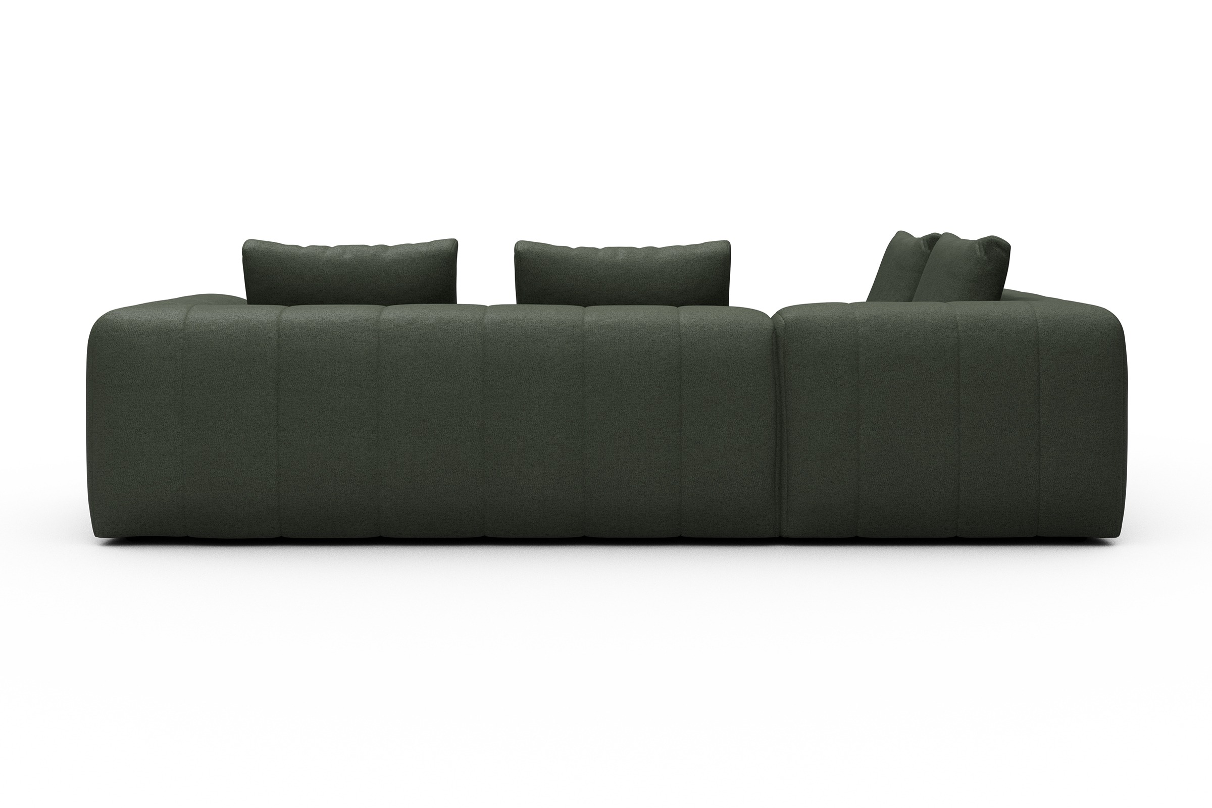 Ecksofa Hugo 2x 2,5-Sitzer Armlehne rechts Denari-Forest-Green