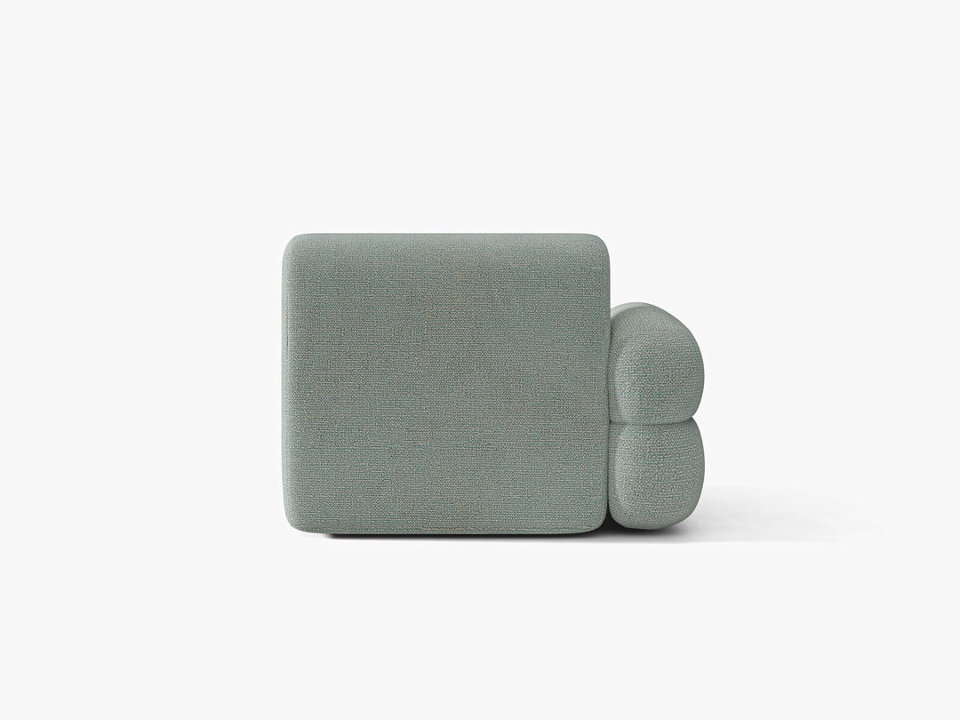 Micadoni Neo Sofamodul Links Chenille SILENCIO Gedämpftes Blau