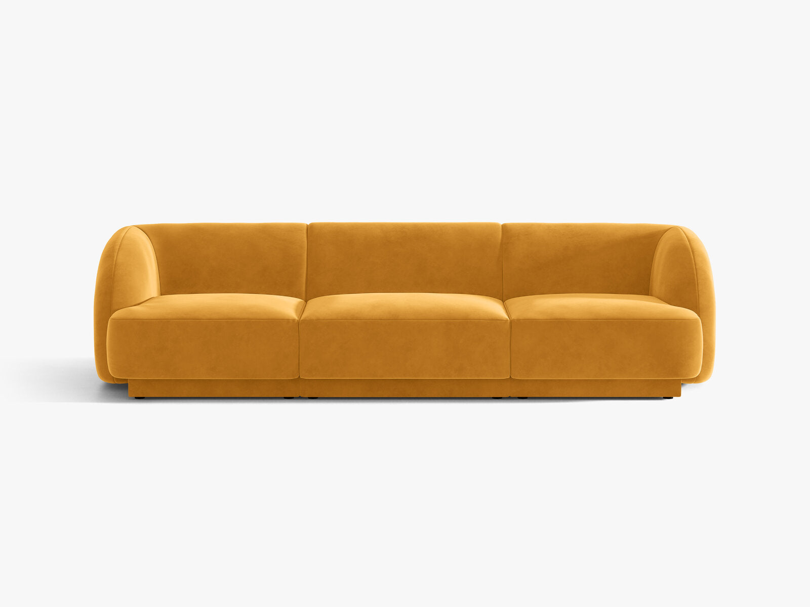 Micadoni Sofa Miley 3-Sitzer Samt Venus Gelb