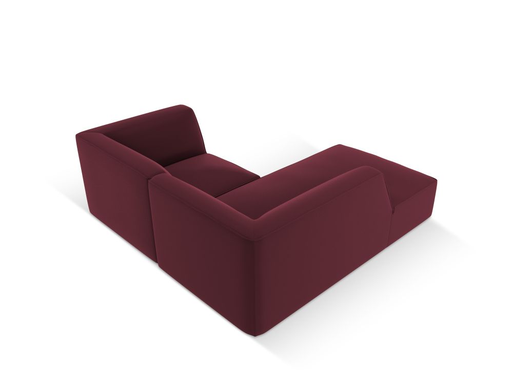 Cosmopolitan Design Ecksofa Siena 3-Sitzer Kunstleder Pacifico Bordeaux Links