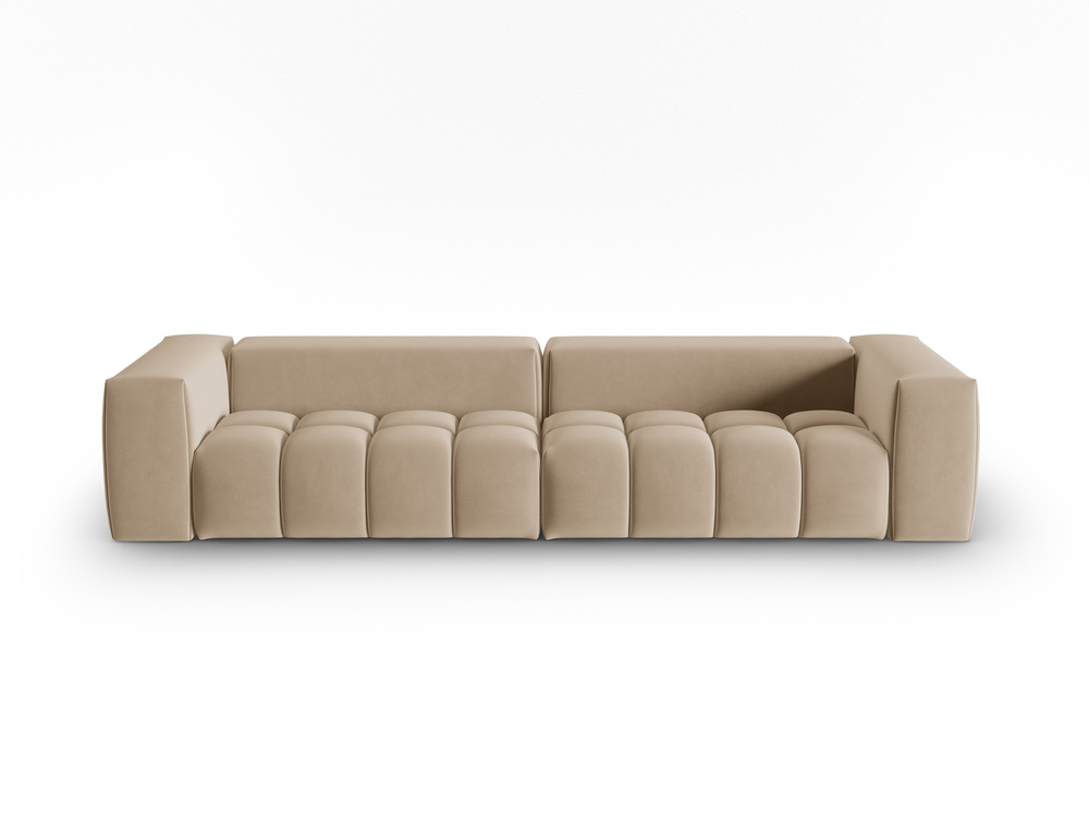 Cosmopolitan Design Sofa Verona 5-Sitzer Samt Casino Mandelbeige