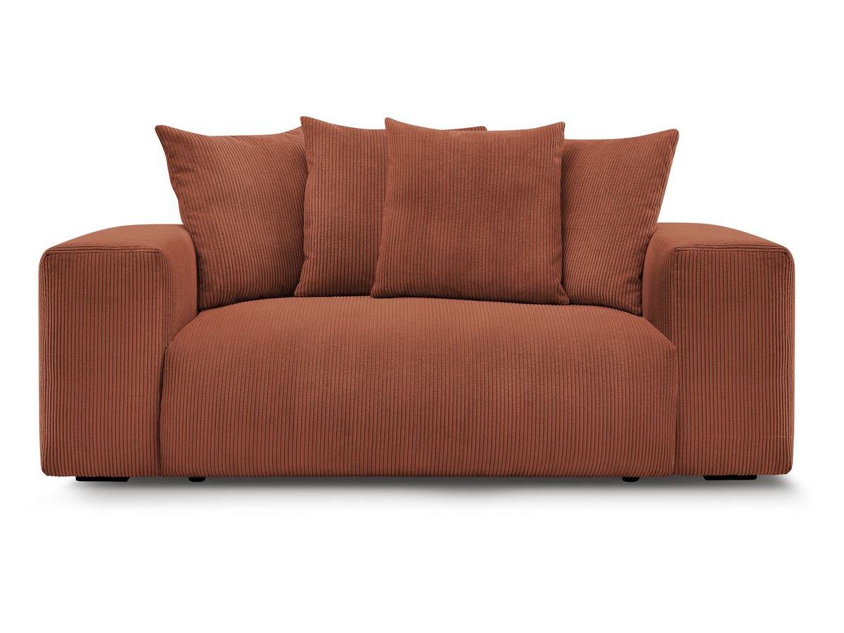 Bobochic Voltaire Sofa 2-Sitzer Cordsamt Orange
