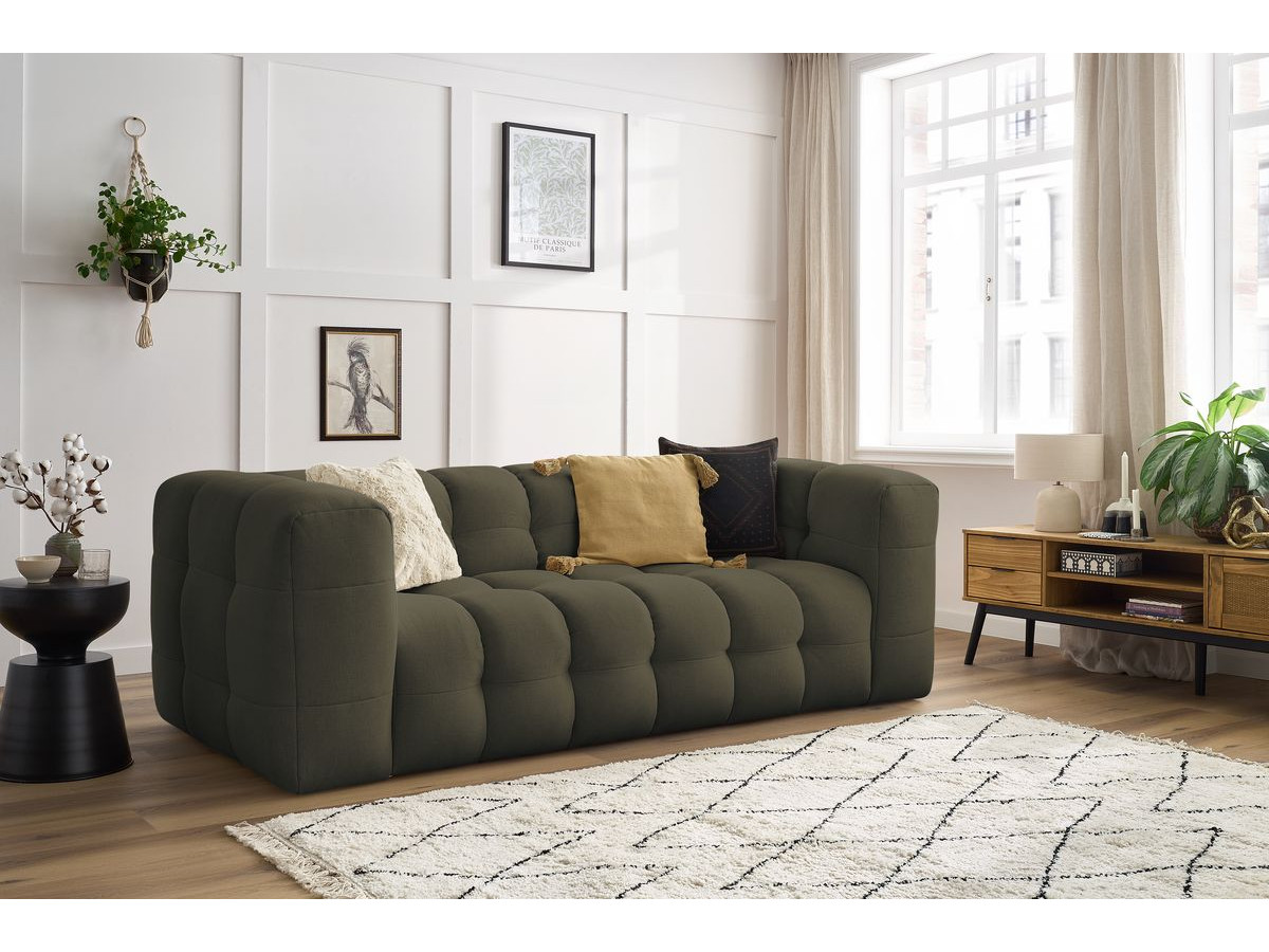 Bobochic Cloud Sofa 3-Sitzer Stoff Grün
