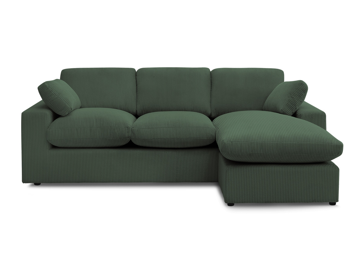 Bobochic Belair Ecksofa 220 × 139 cm Cordsamt Grün