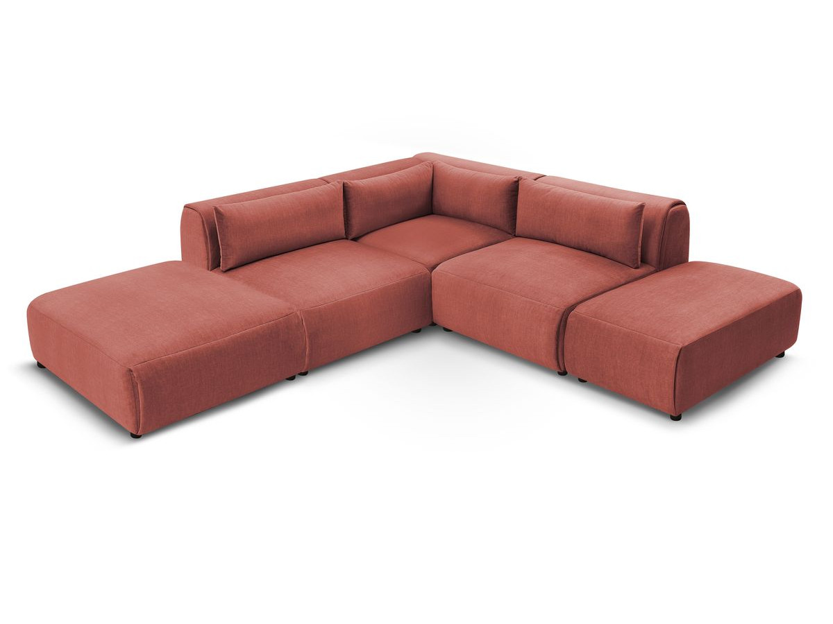 Bobochic Jeanne Ecksofa 271 × 300 cm Samt Orange