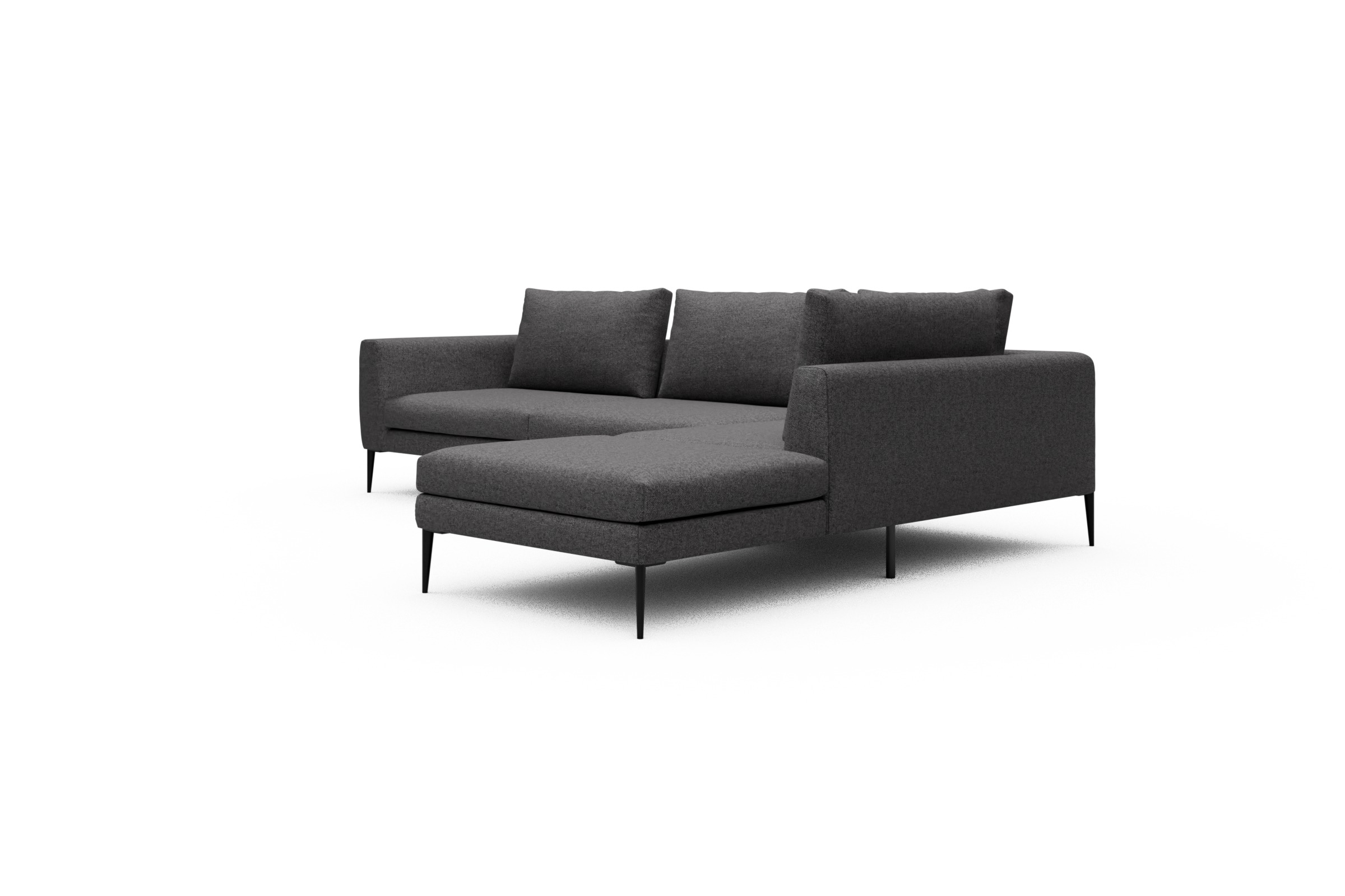 Ecksofa Paul Relax-Ecke links mit 3-Sitzer Sama-Antracite