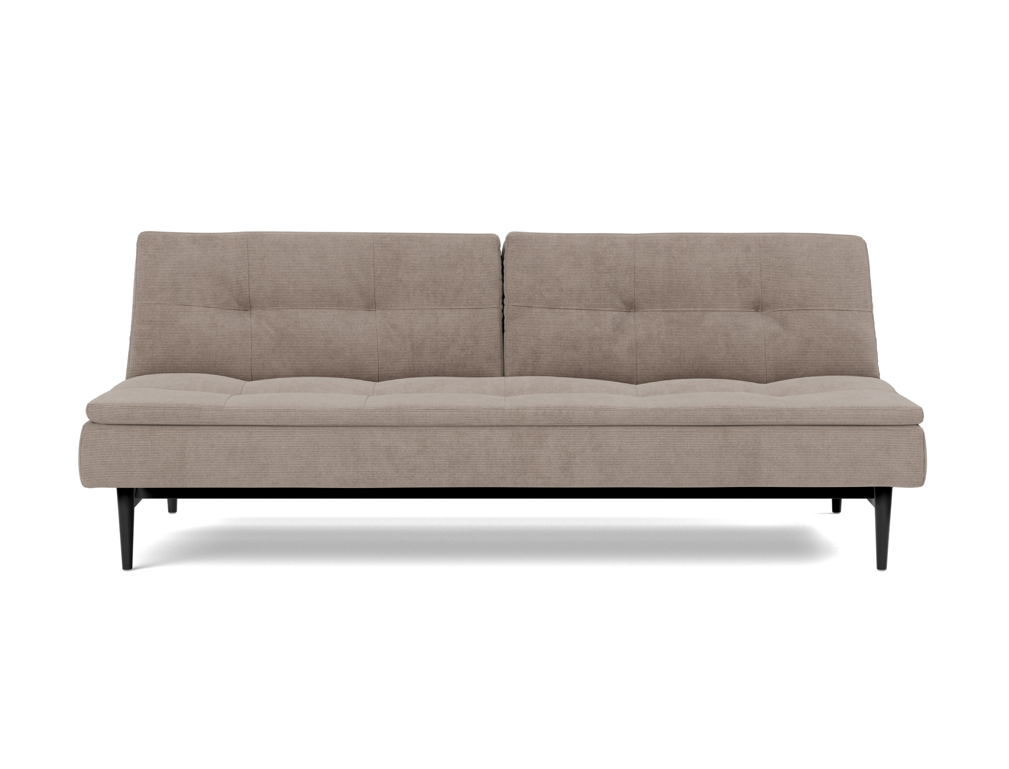 Schlafsofa Dublexo Kord Cordufine 318-Beige Beine Styletto Eiche schwarz