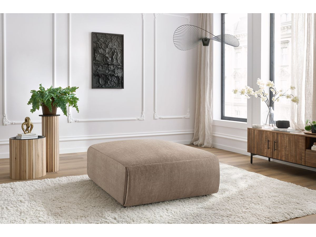 Bobochic Jeanne Pouf 95 × 117 cm Samt Taupe