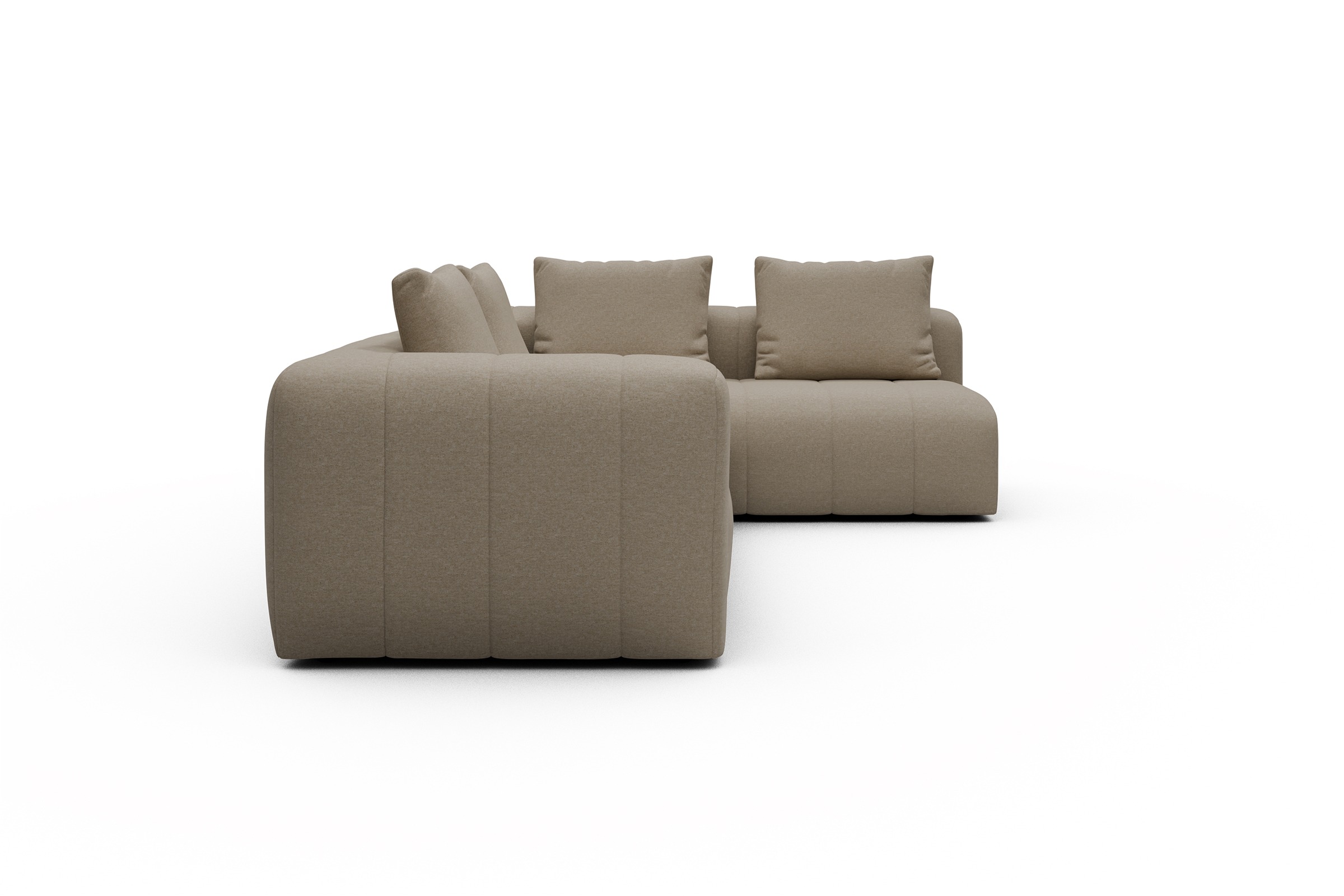 Ecksofa Hugo 2x 2,5-Sitzer Armlehne links Satya-Natural