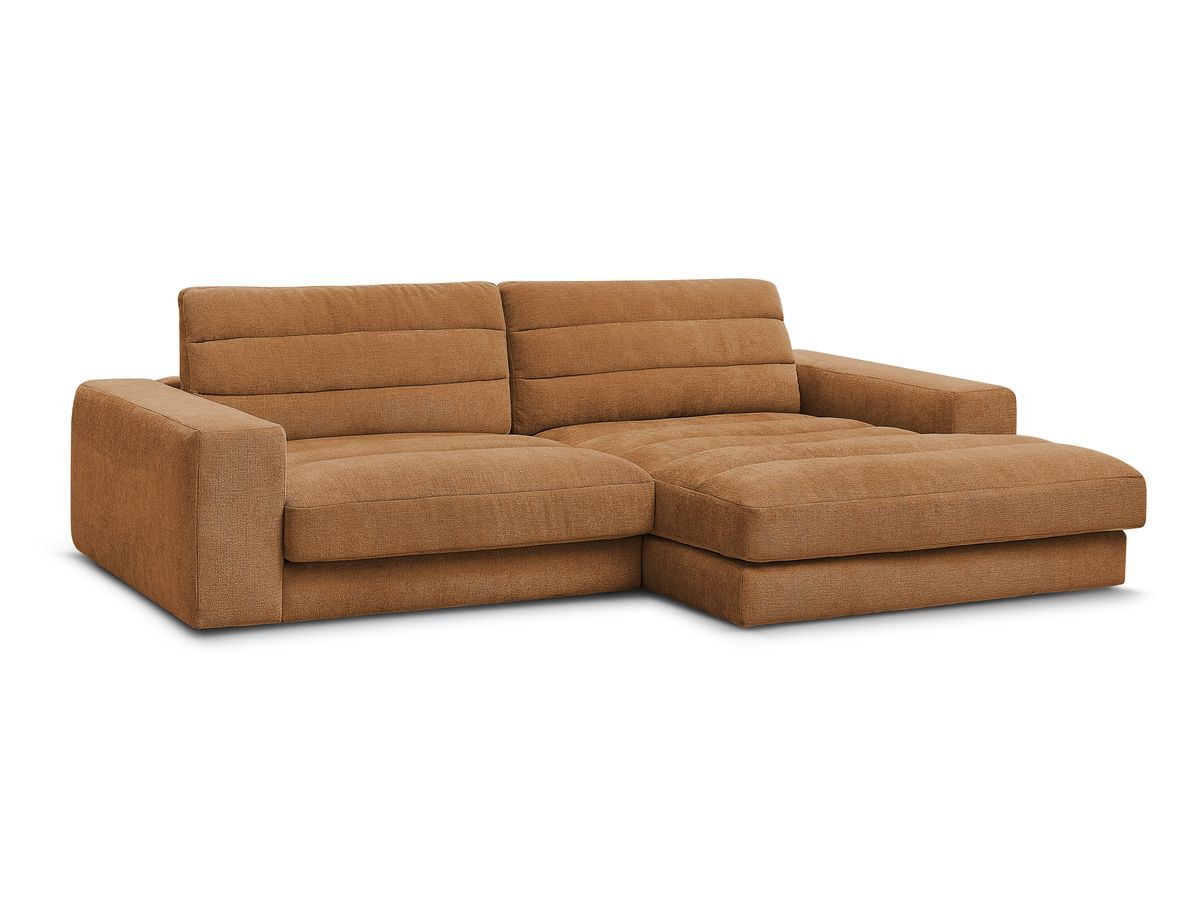 Bobochic Sierra Ecksofa Strukturstoff Orange Ecke rechts