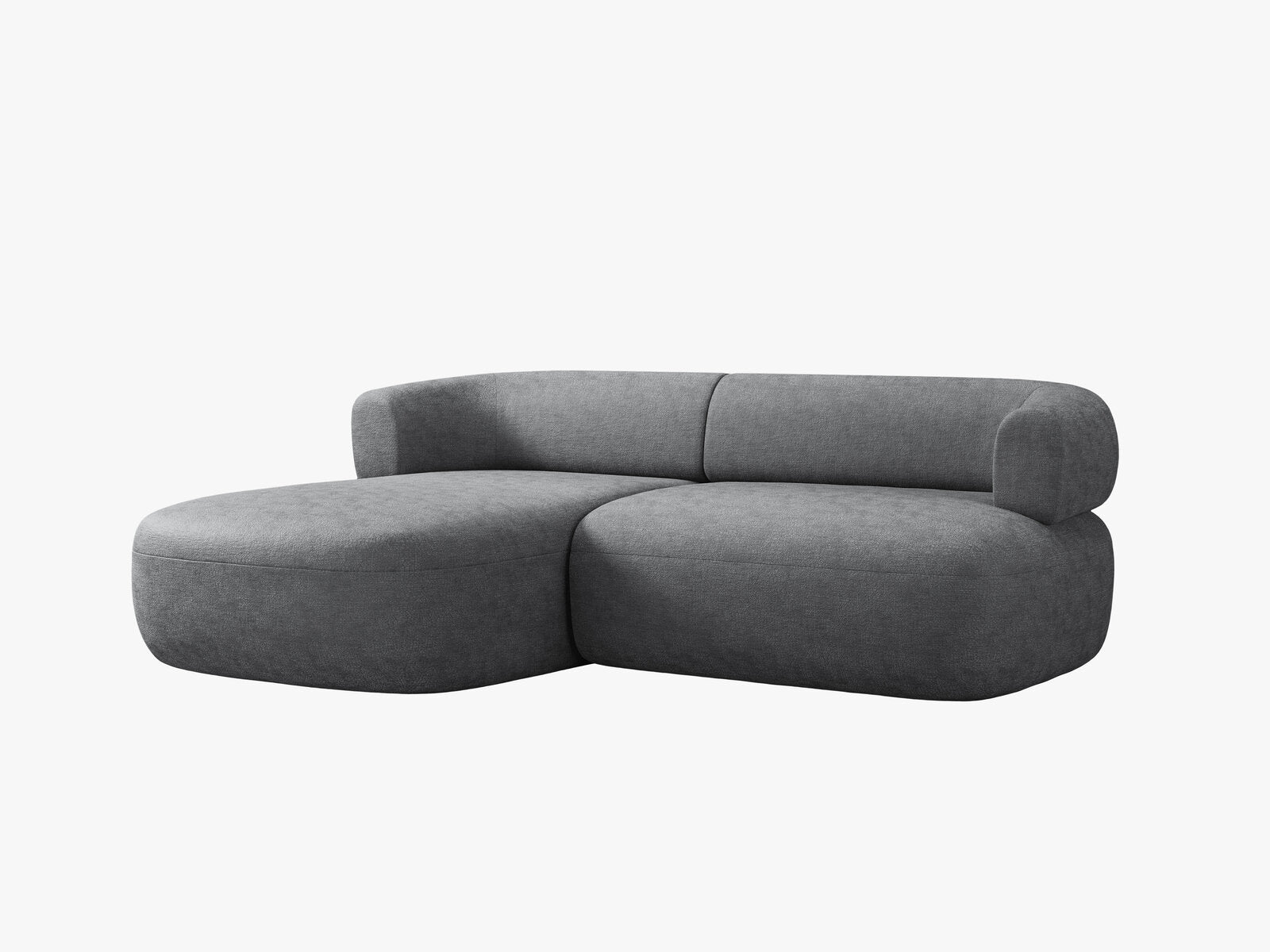 Micadoni 5-Sitzer Ecksofa Jenny Kleine Version Links Chenille Perfect Harmony Dunkelgrau