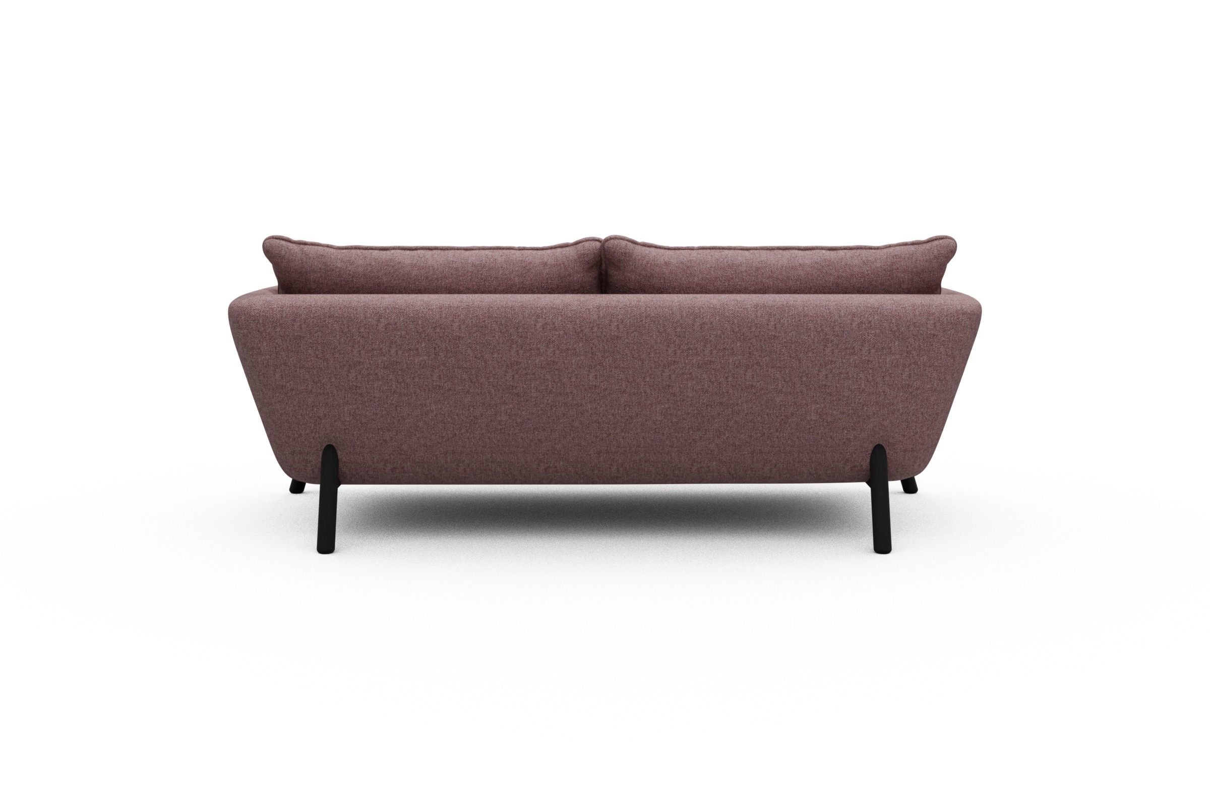 Sofa Emil PREMIUM 2-Sitzer Beinfarbe Eiche Schwarz Sama-Flamingo