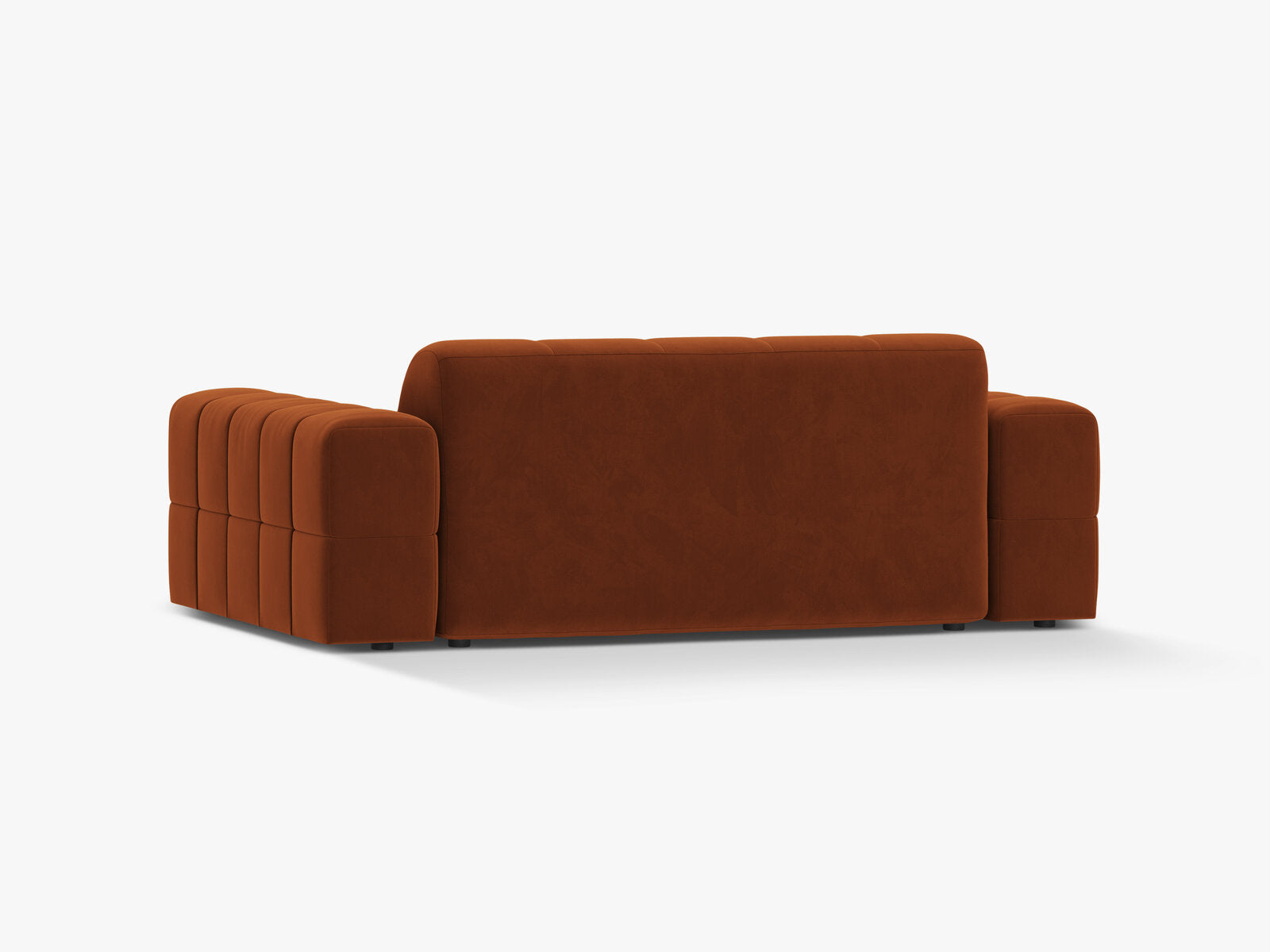 Micadoni Jennifer Sofa 2-Sitzer Samt Bluvel Terrakotta