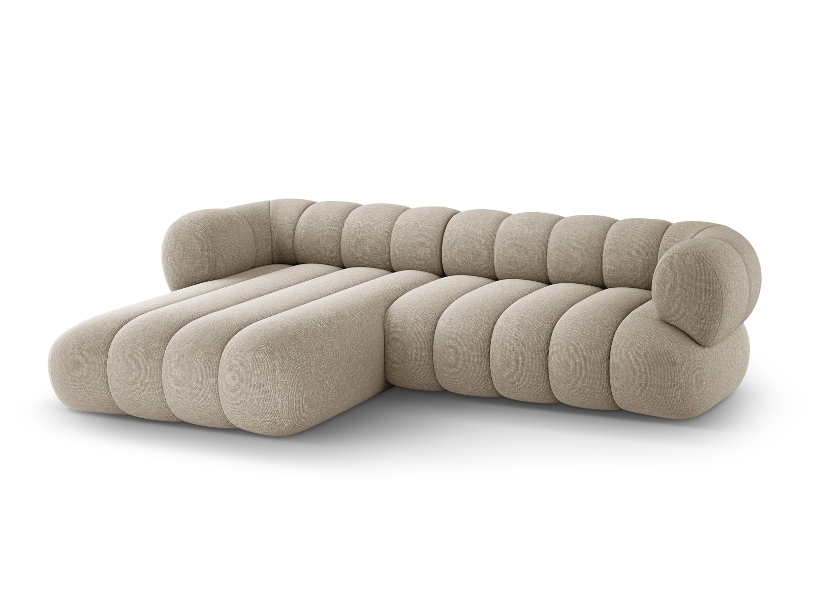 Cosmopolitan Design Ecksofa Koge 5-Sitzer Chenille Eden Dunkelbeige Links