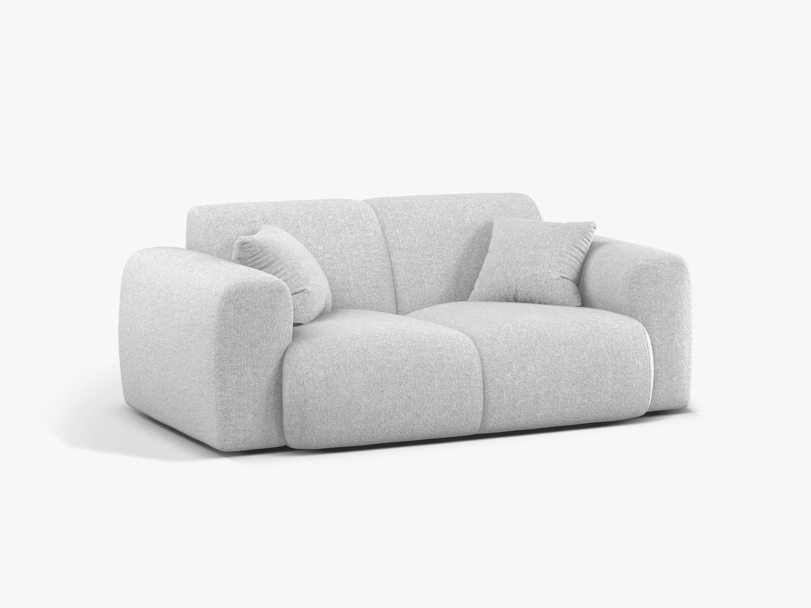 Micadoni Sofa Molino 2-Sitzer Chenille Eden Silber