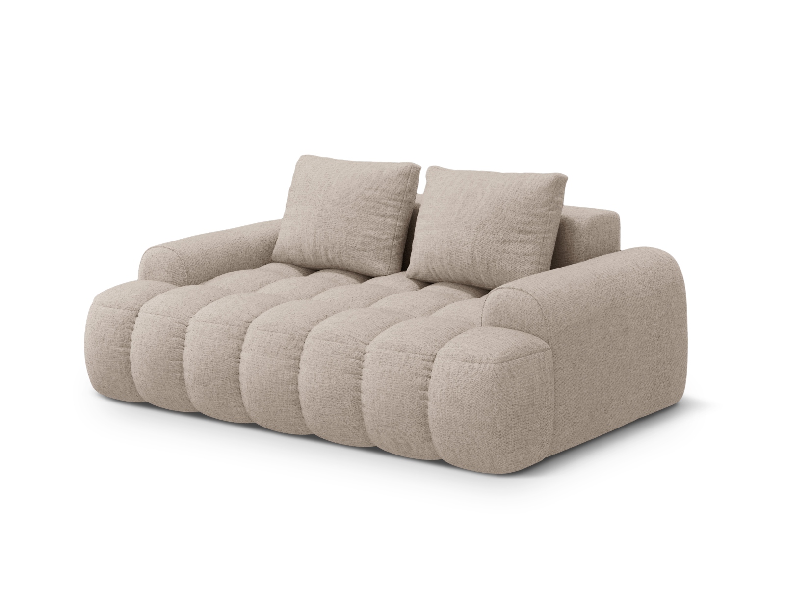 Cosmopolitan Design Sofa Linz 2-Sitzer Strukturierter Stoff Sorella Sand