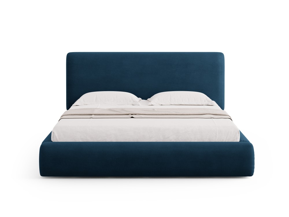 Cosmopolitan Design Stauraumbett mit Kopfteil Colonel 160x200 Chenille Rebel Königsblau