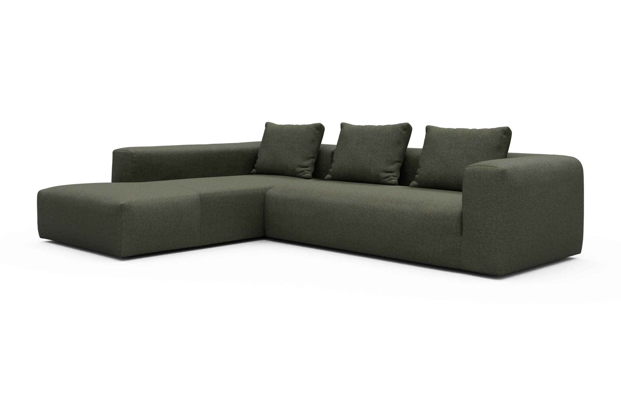 Ecksofa Fred Relax-Ecke links mit 2,5-Sitzer Sama-Winter-Moss
