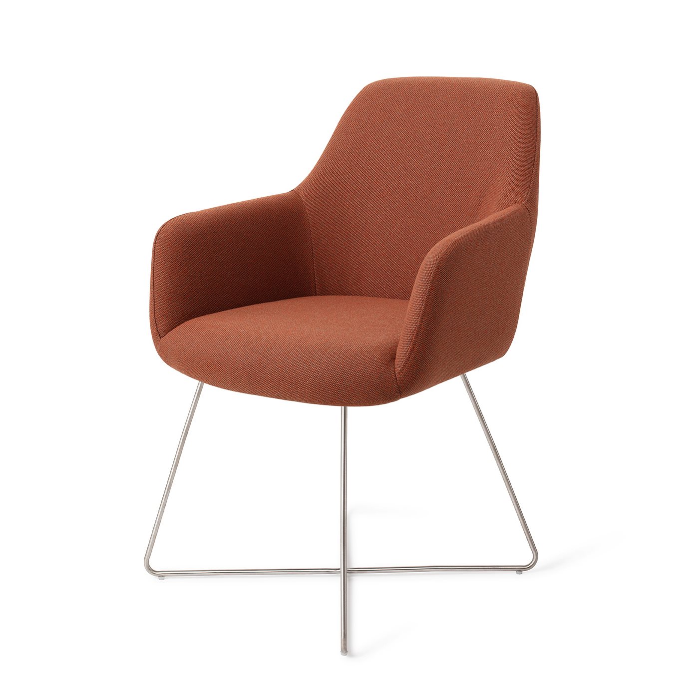 Jesper Home Esszimmerstuhl Hiroo Hearth-Harmony Cross Stahl
